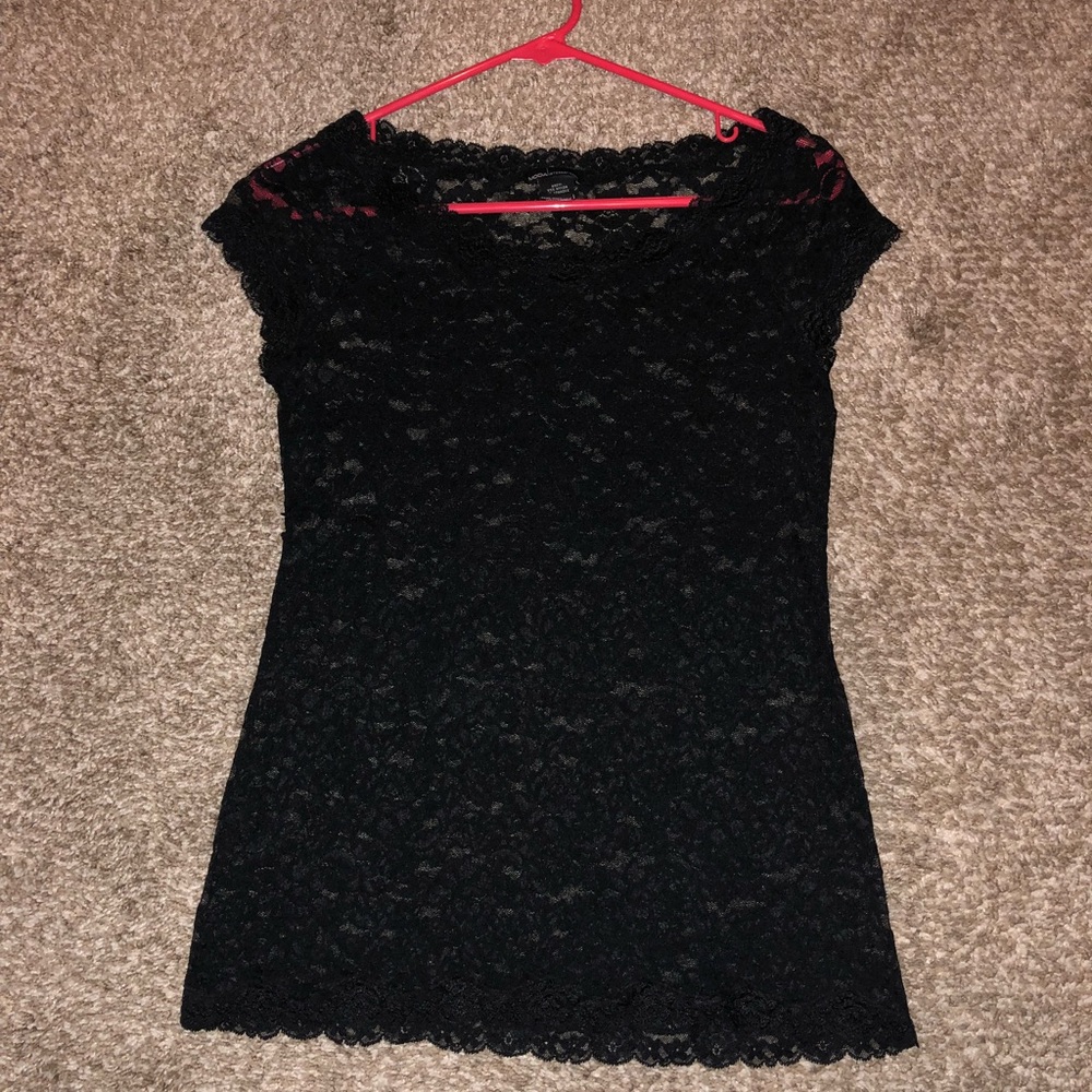Lace Short Sleeve Top From Victoria’s Secret